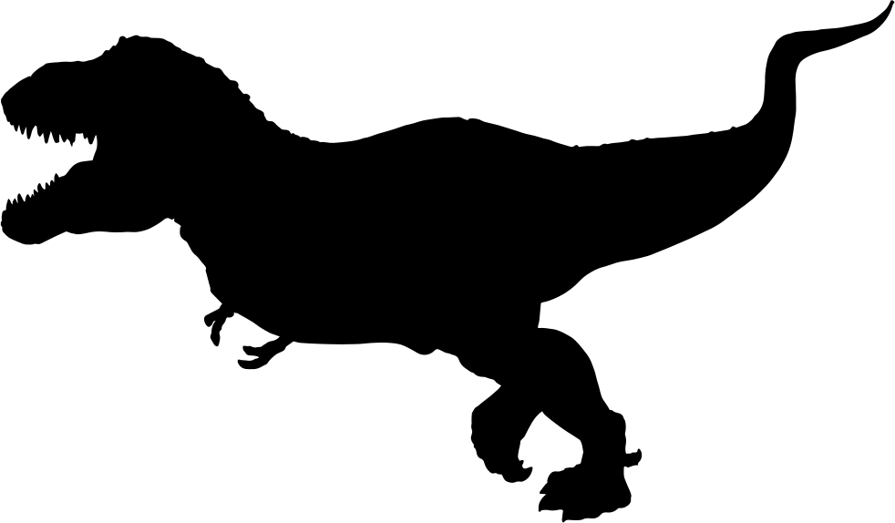 T Rex Footprint Png - T Rex Silhouette Svg (982x574), Png Download