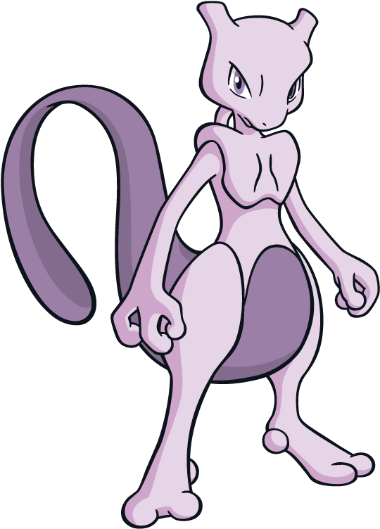 Mewtwo Pokemon Character Vector Art - Shiny Mewtwo Png (800x800), Png Download