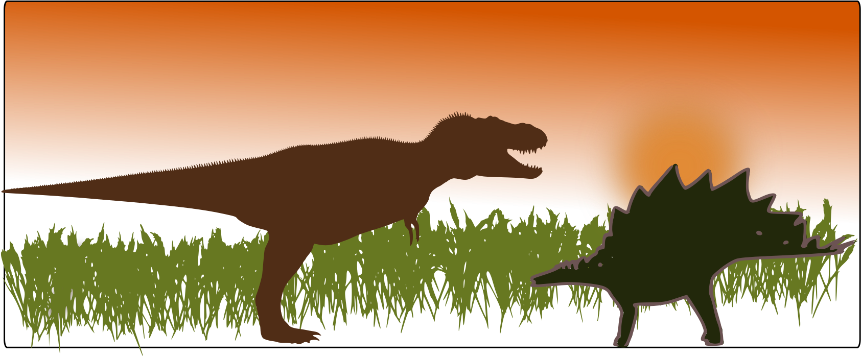 This Free Icons Png Design Of T-rex Vs Stegosaurus (1697x2400), Png Download