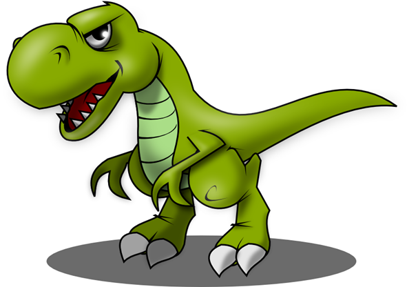Graphic Stock Tyrannosaurus Rex - Trex Clipart (600x416), Png Download