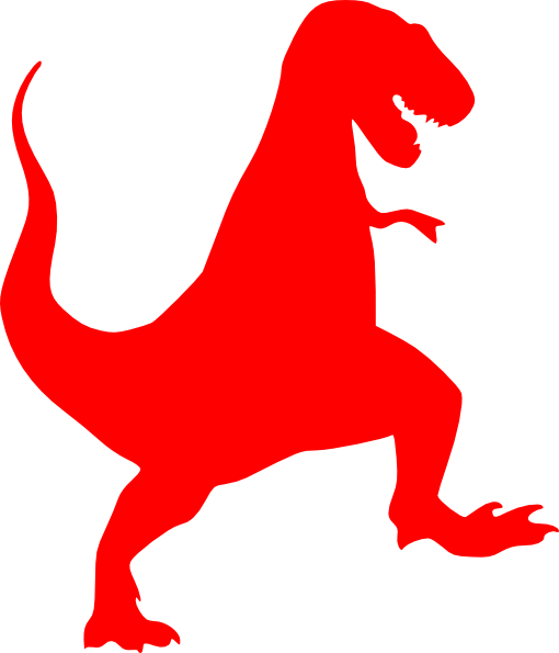 T Rex Silhouette (510x595), Png Download