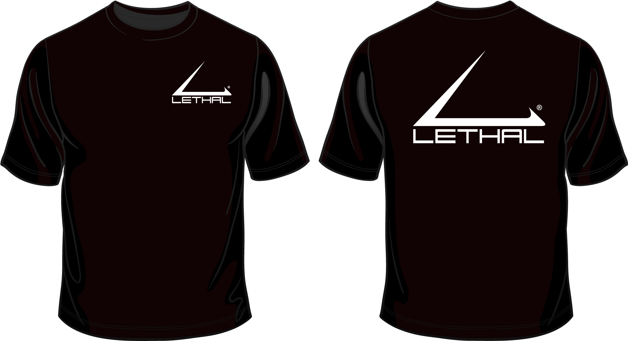 Lethal Logo T-shirt - Black Polo Shirt Template Png (2238x1350), Png Download