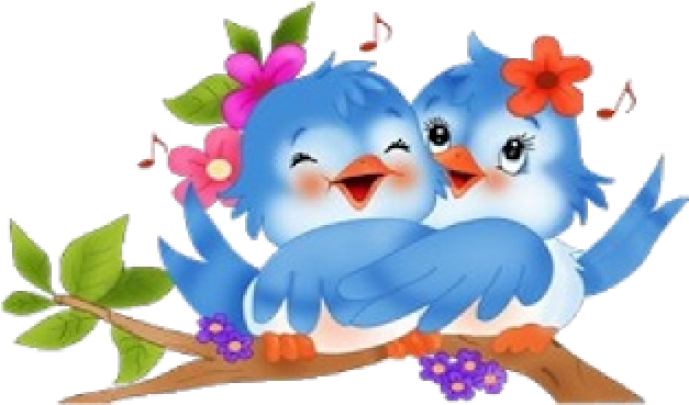 Cute Love Birds Animation (640x480), Png Download