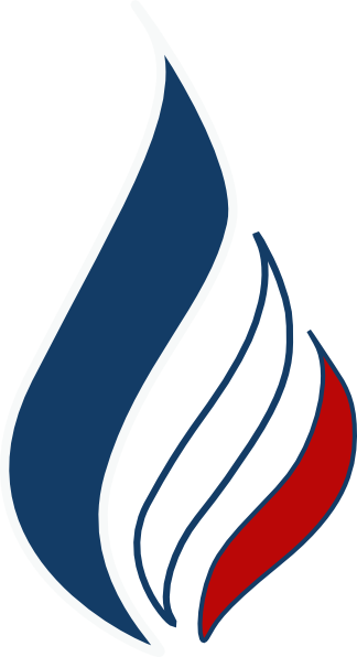 Red White And Blue Flame (324x596), Png Download