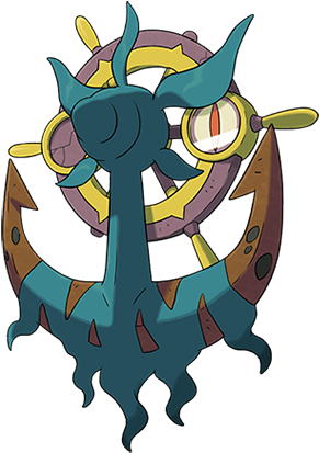 Could It Be The More Handholdy Nature Of The Game With - Dhelmise Pokemon (412x412), Png Download