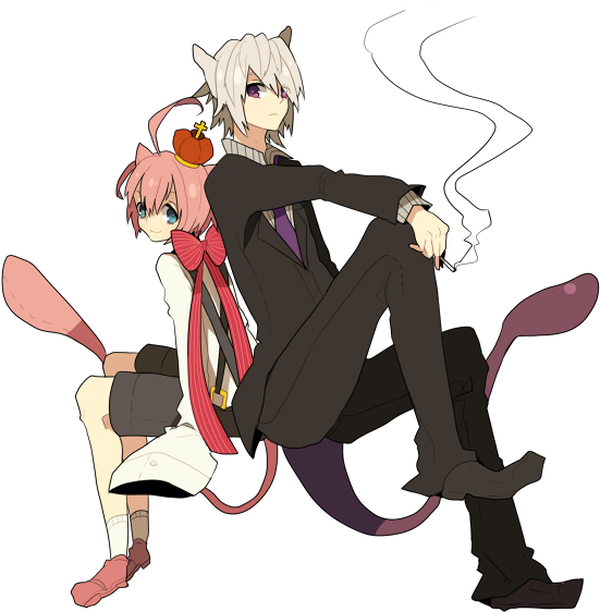 Mew And Mewtwo Gijinka (580x569), Png Download