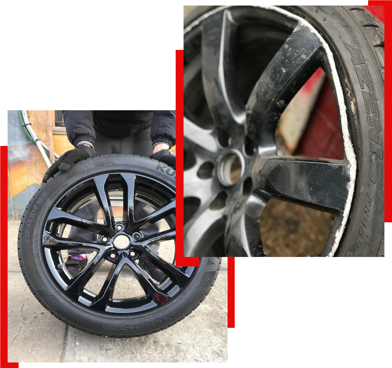 Wheel Repair Before And After - Wheel (1594x1422), Png Download