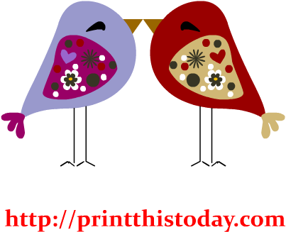 Love Birds Clipart - Clipart Of Love Birds (417x417), Png Download