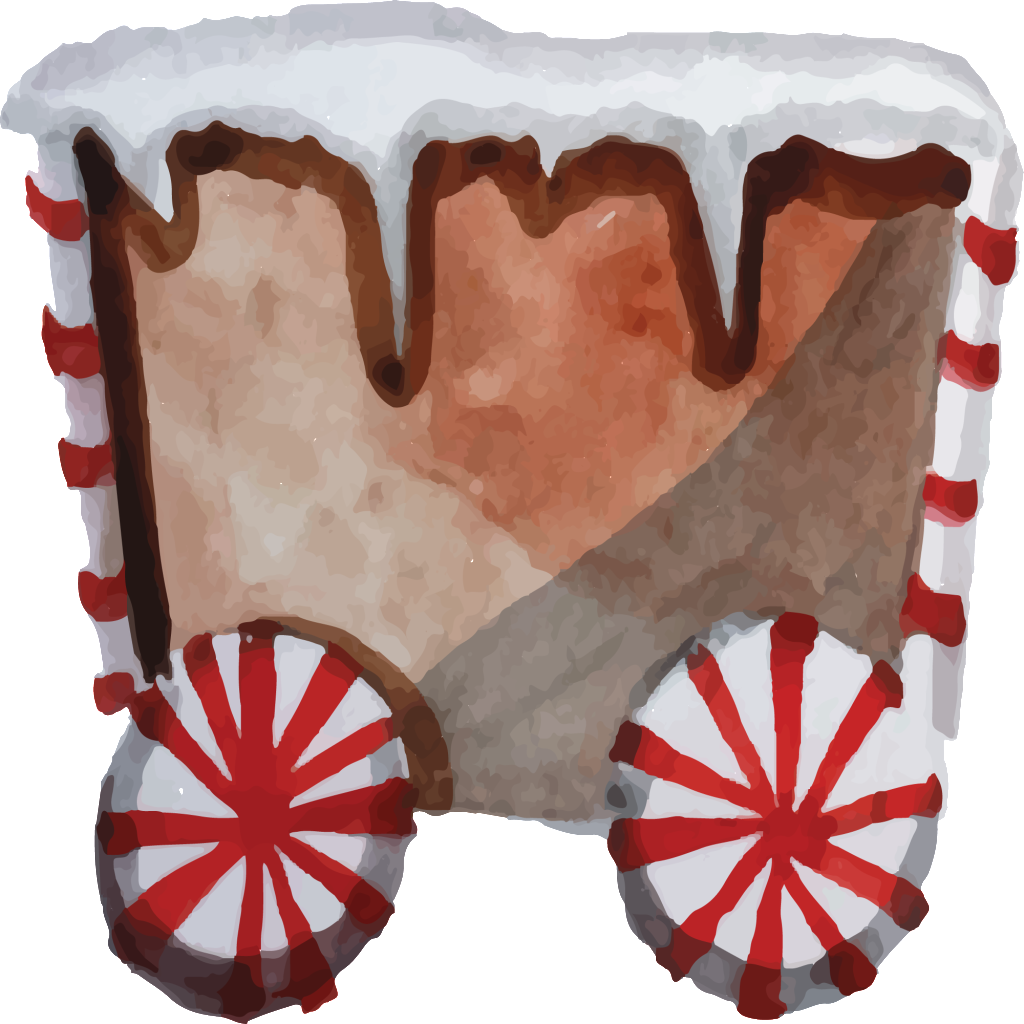 Hand Painted Watercolor Winter Snow Car Transparent - Watercolor Painting (1024x1024), Png Download
