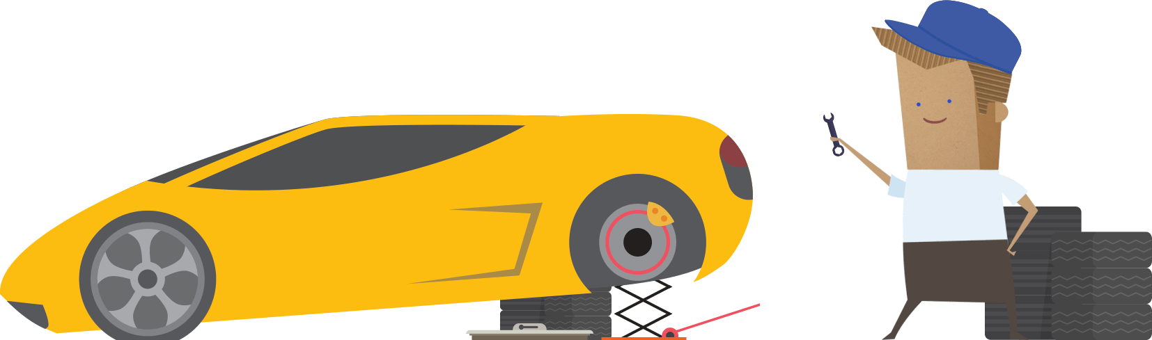 Parcel Delivery For Car Tyre And Alloy Wheel Businesses - Car (1654x489), Png Download