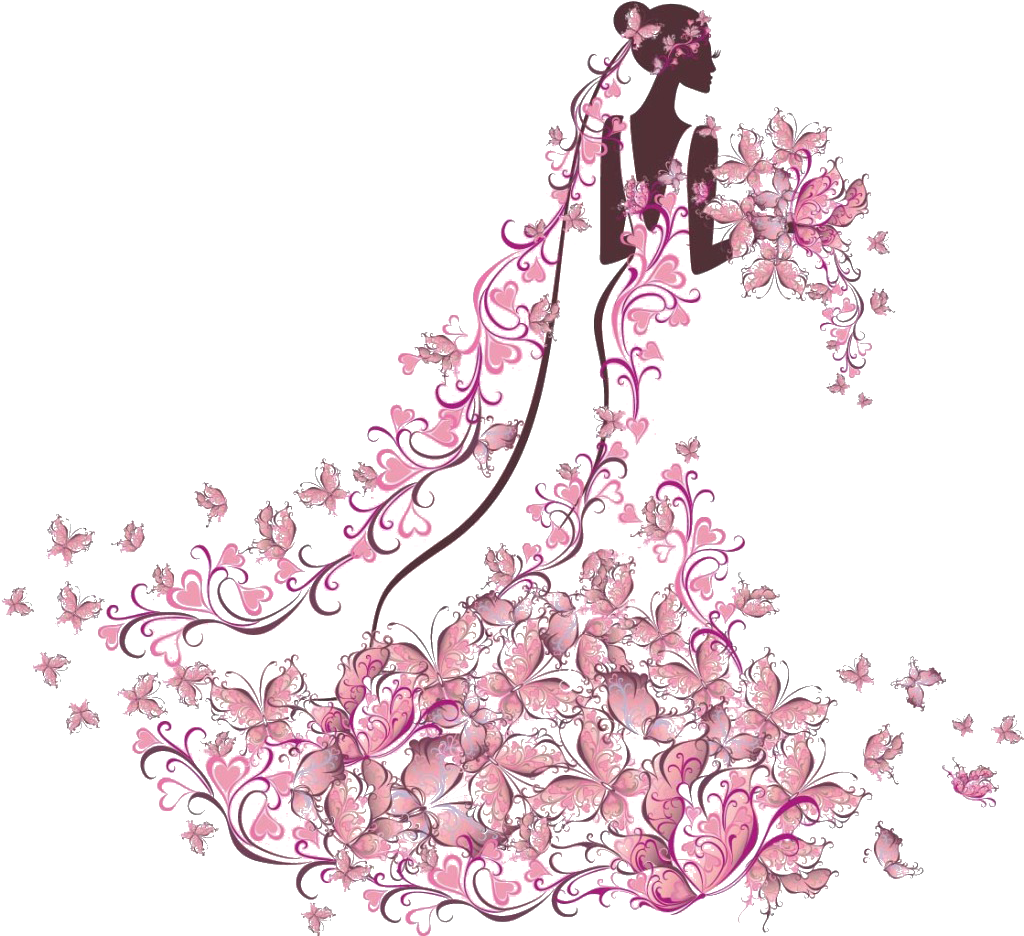 Floral Bride Free Vector Download - Bride Png (1024x1429), Png Download