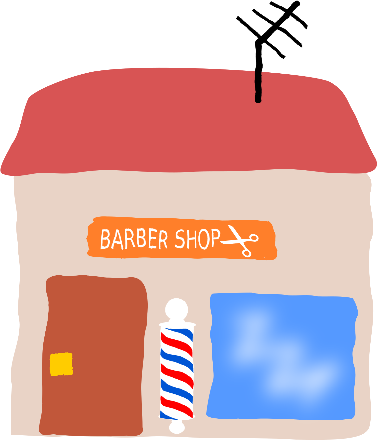 This Free Icons Png Design Of Crooked Barbershop 1 (1697x2400), Png Download