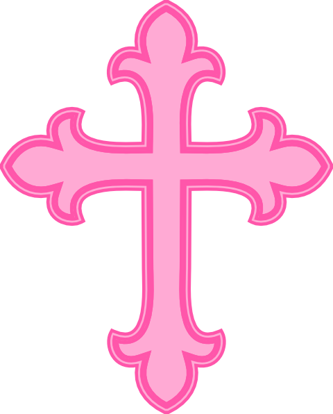 Pink Cross Png - Pink Cross For Baptism (480x596), Png Download