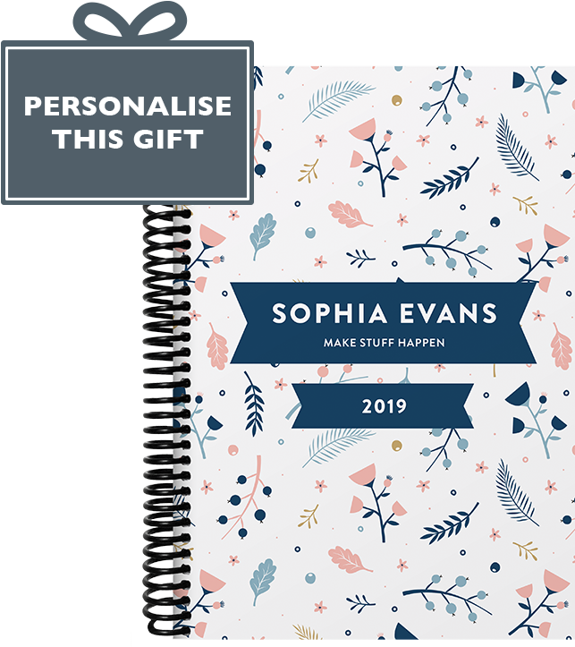 Personalised Leaf Combined Diary & Notebook (800x800), Png Download