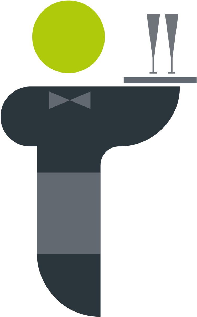Graphic Figures Waiter 2 (1000x1500), Png Download