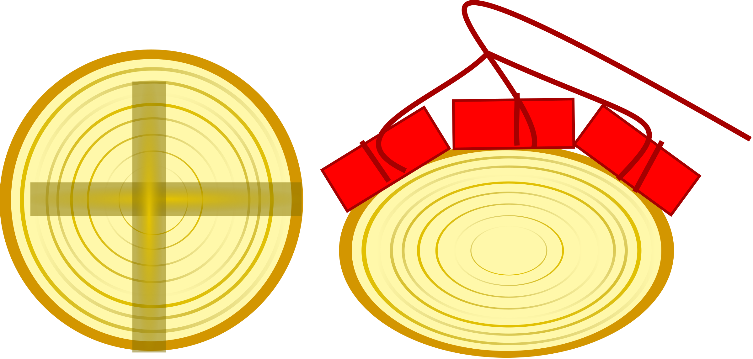 This Free Icons Png Design Of Explosive Charge On Timber (2400x1145), Png Download