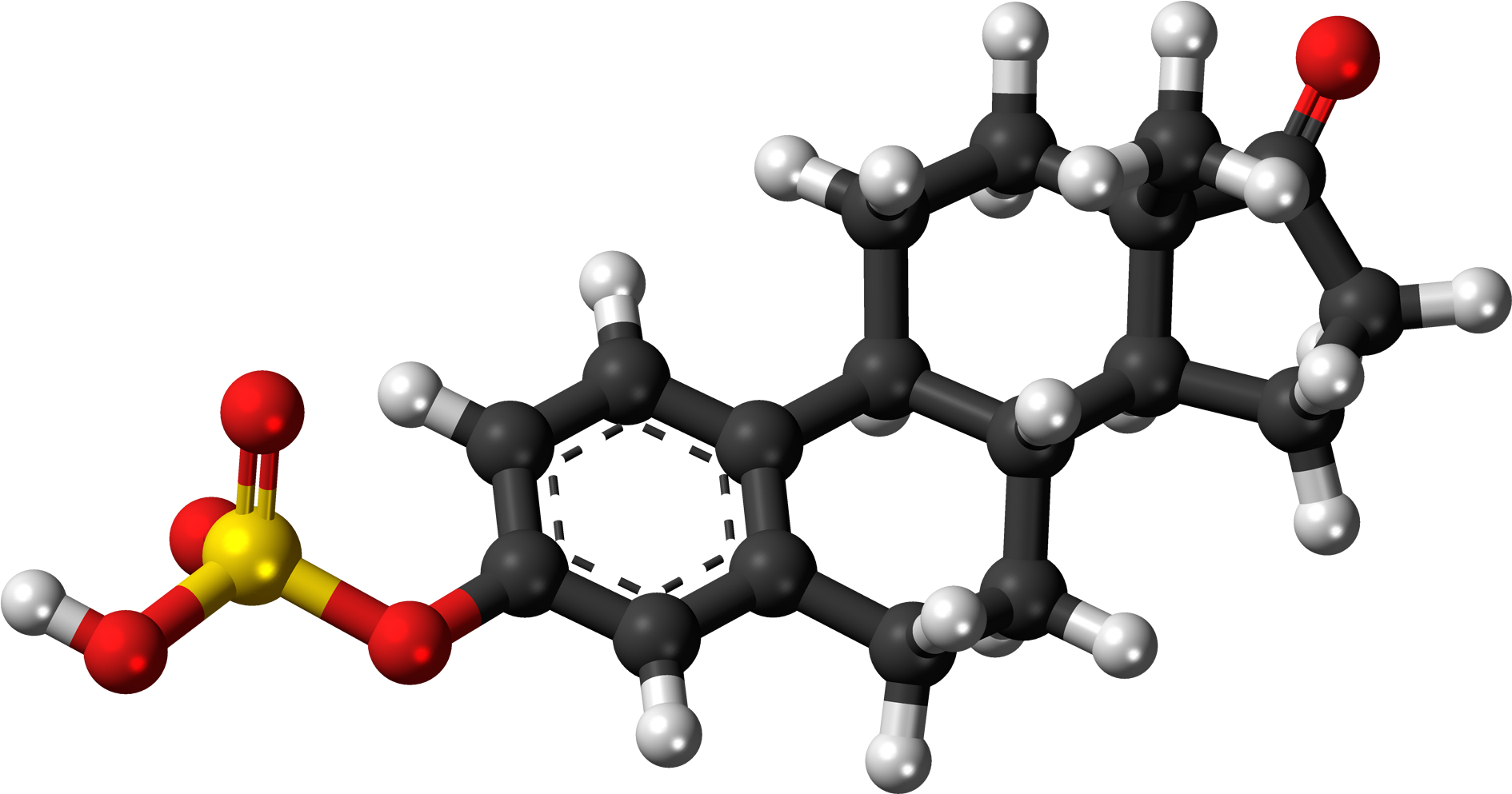 Estrone Sulfate 3d Ball (2000x1103), Png Download