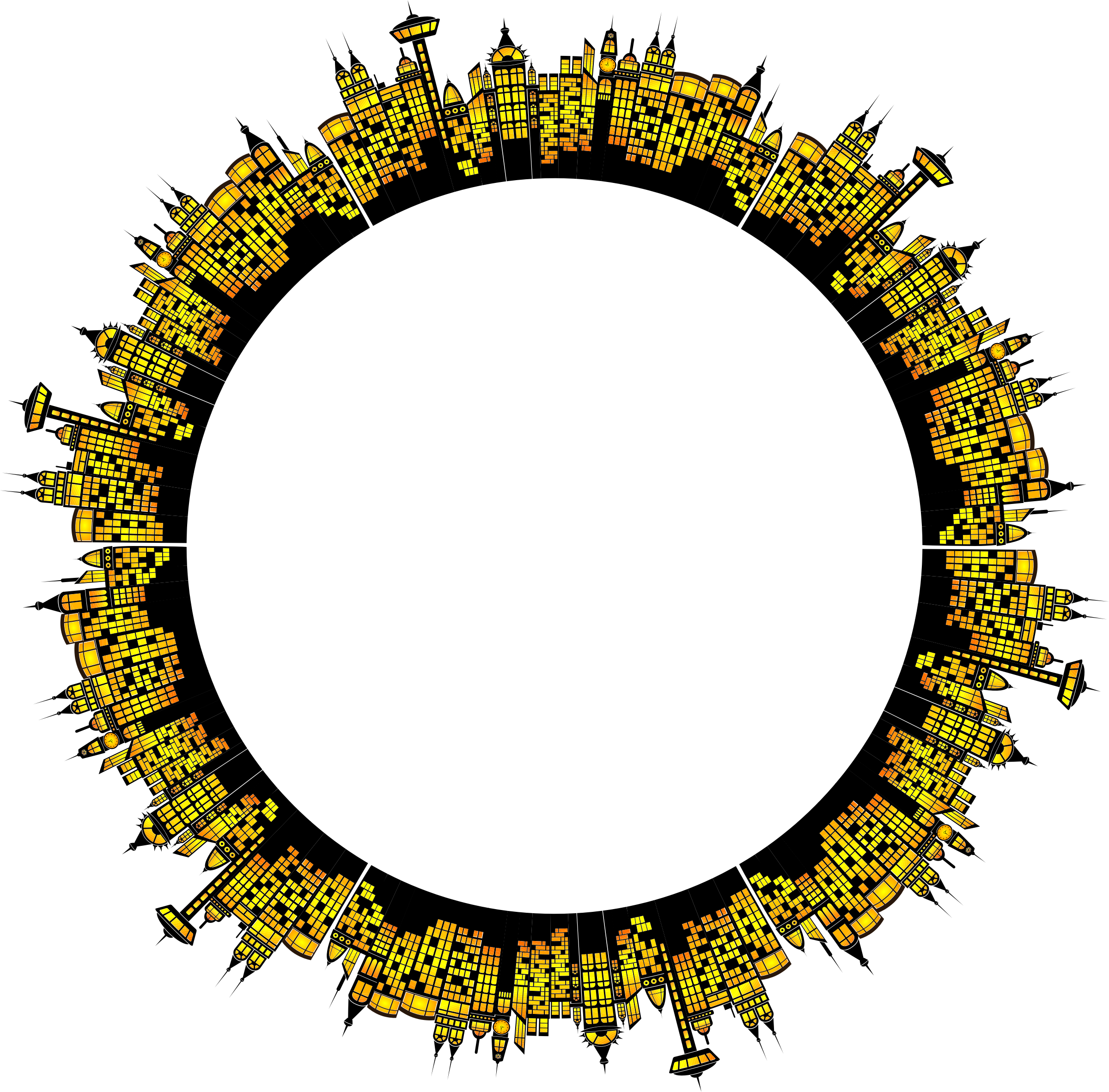 This Free Icons Png Design Of Bright City Radial (2400x2364), Png Download