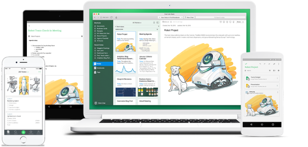 1 Get Evernote On All Your Devices (1280x849), Png Download