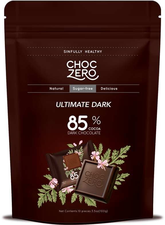 Choczero Premium 85% Dark Chocolate Squares (1000x1000), Png Download