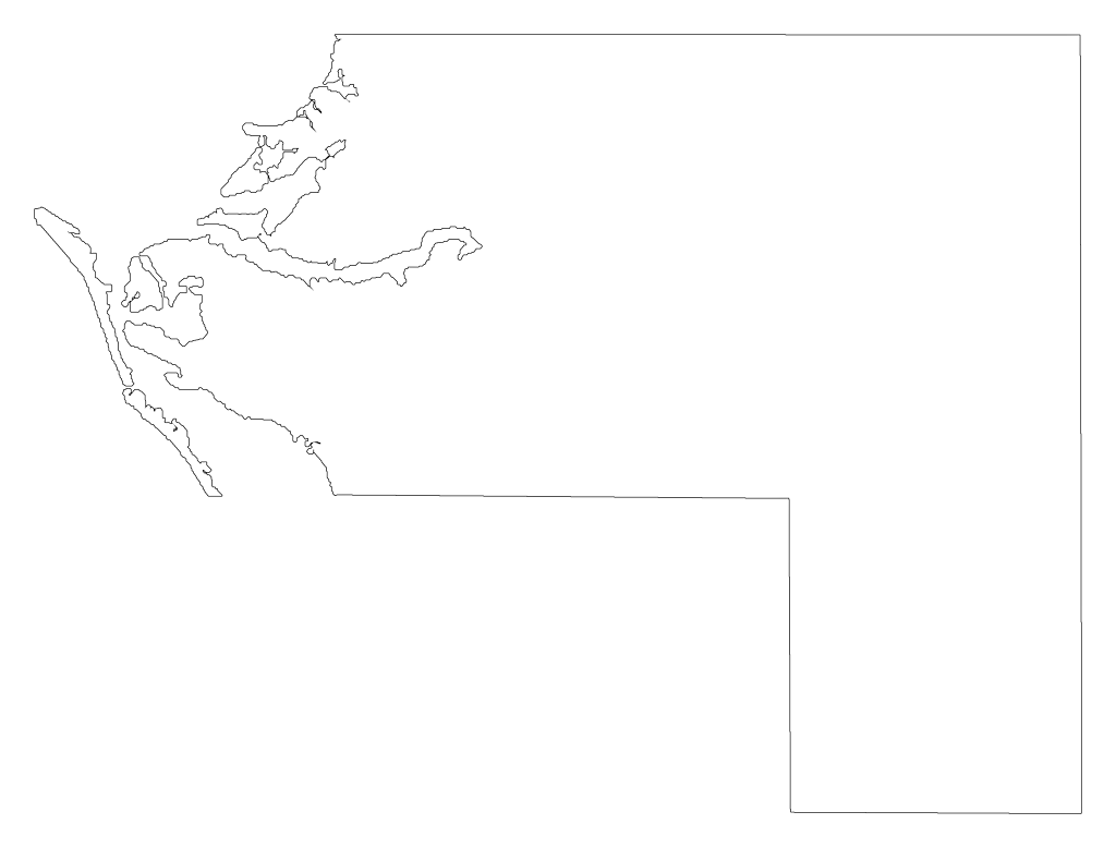 A Plain Frame Map Of Manatee (1024x778), Png Download