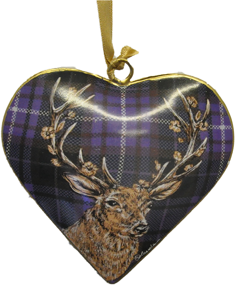 Stag Purple Heart Metal Decoration (1024x1024), Png Download
