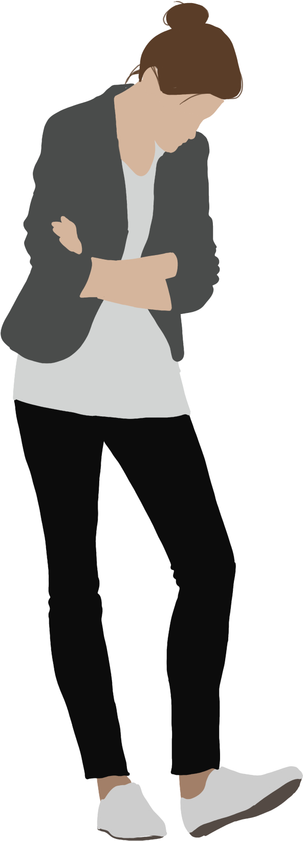 People Flat Illustration On Behance (1536x2048), Png Download