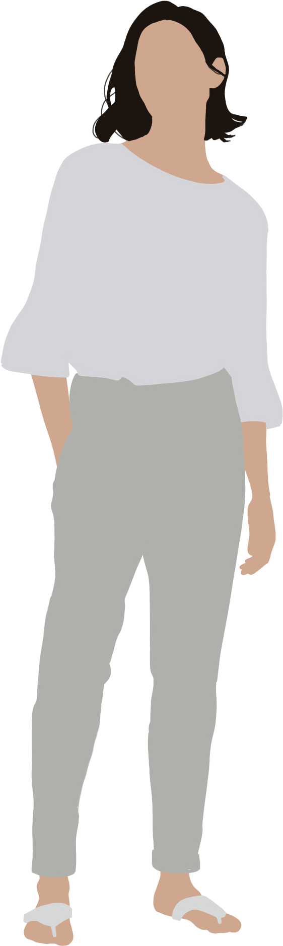 People Flat Illustration On Behance (1536x2048), Png Download