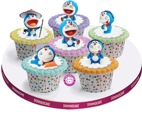 Cc-122 Cup Cake Doraemon (616x584), Png Download