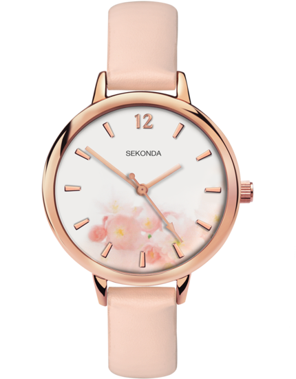 Sekonda Editions Women's Light Pink Strap Watch (590x590), Png Download