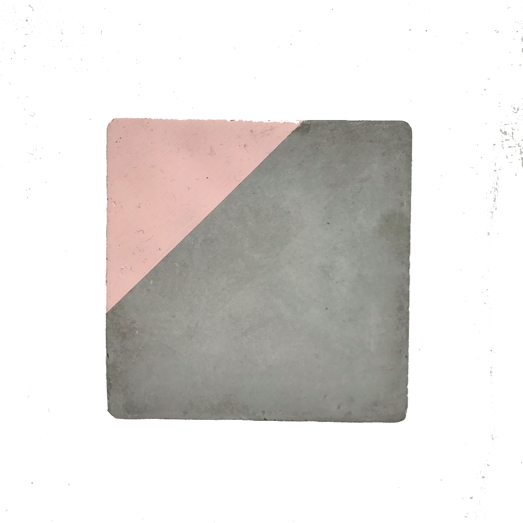 Concrete & Blush Pink Coaster (1024x1024), Png Download