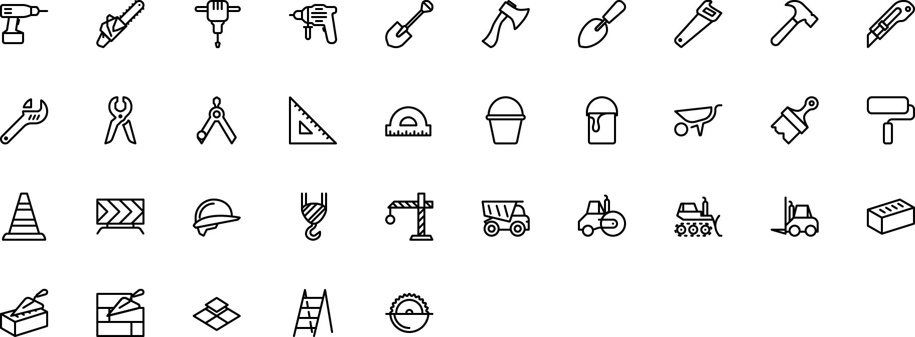 Icon Construction (1824x672), Png Download
