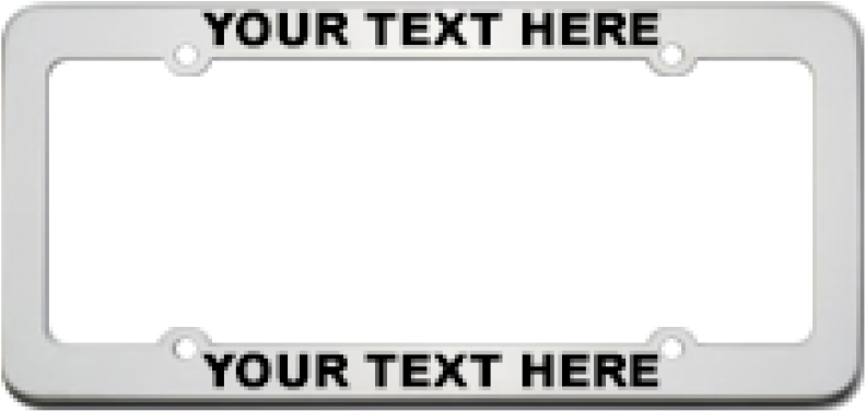 Stainless Steel Custom License Plate Frame (800x800), Png Download
