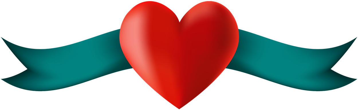 Banner, Heart, Placeholder, Ribbon (1069x340), Png Download
