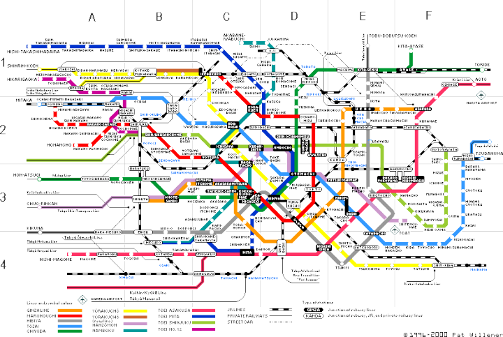 Tokyo Subway Map (720x483), Png Download