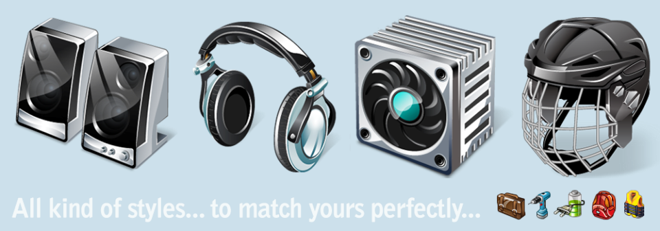 Audio Icons (960x336), Png Download