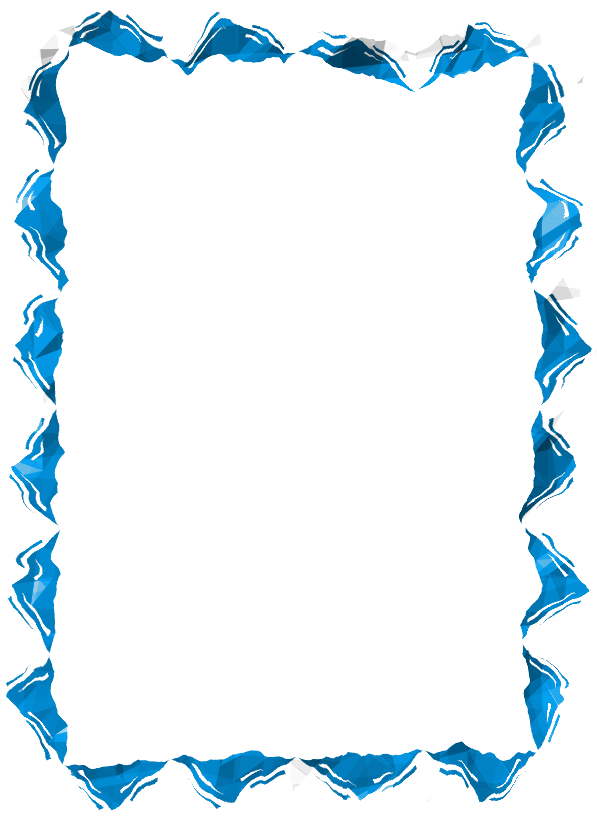 Frame Crumpled Blue And White Paper (597x819), Png Download
