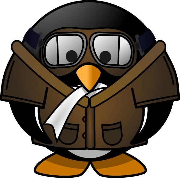 Original Png Clip Art File Penguin Pilot Svg Images (600x594), Png Download