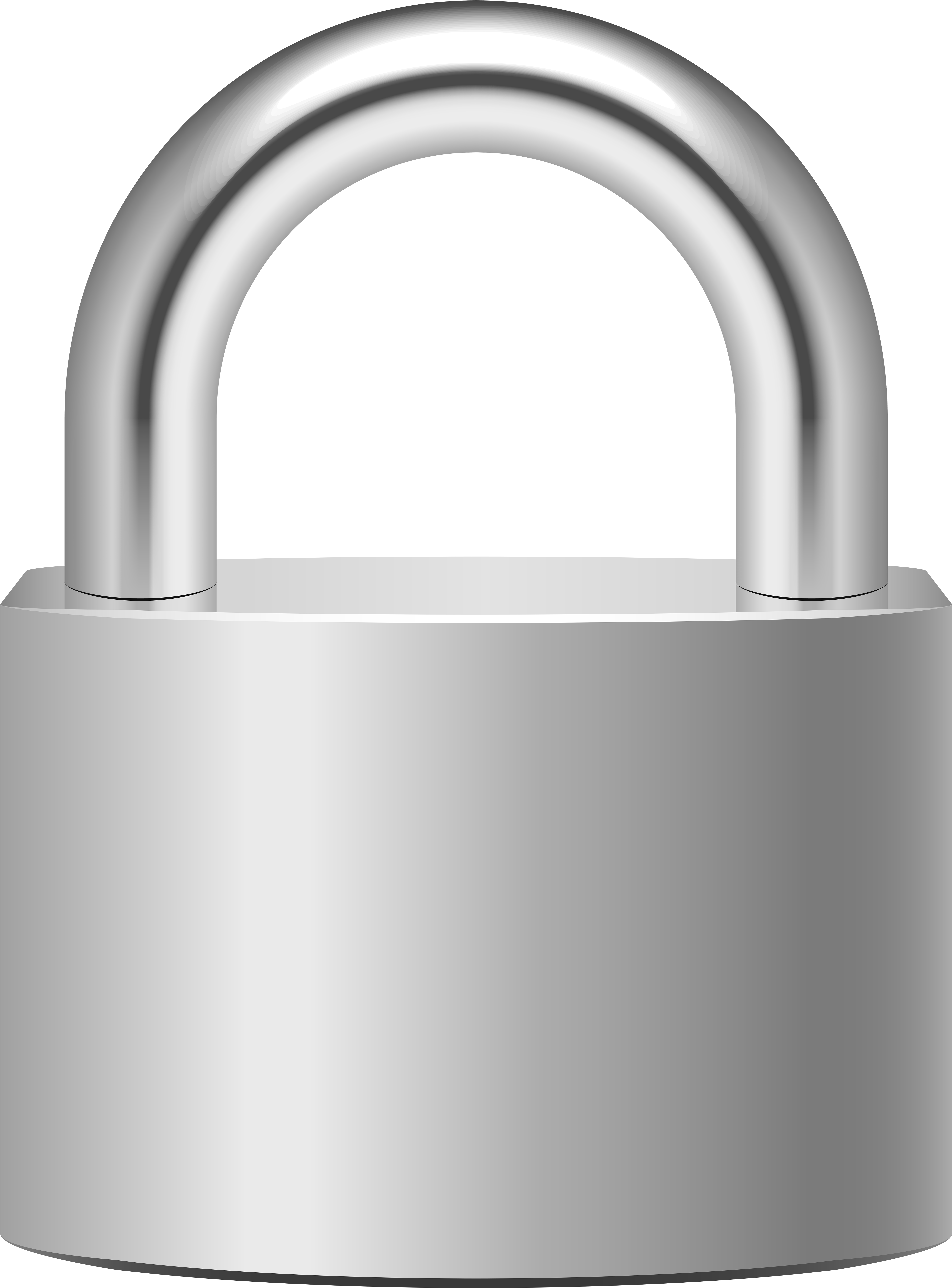 Padlock Silver Clip Art (5978x8000), Png Download