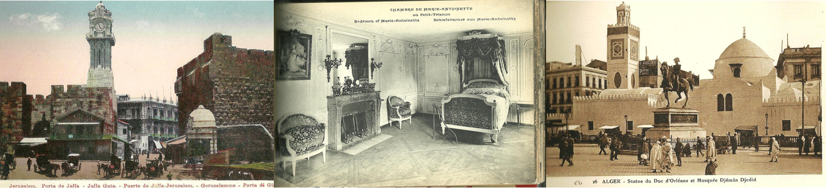 Vintage Postcards Central Florence, Marie-antoinette's (1611x367), Png Download