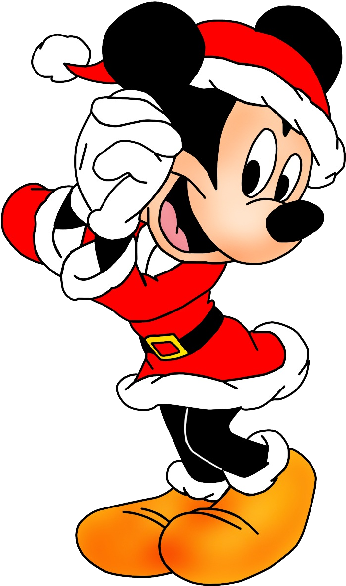 Mickey Mouse Xmas Clip Art Images (600x600), Png Download
