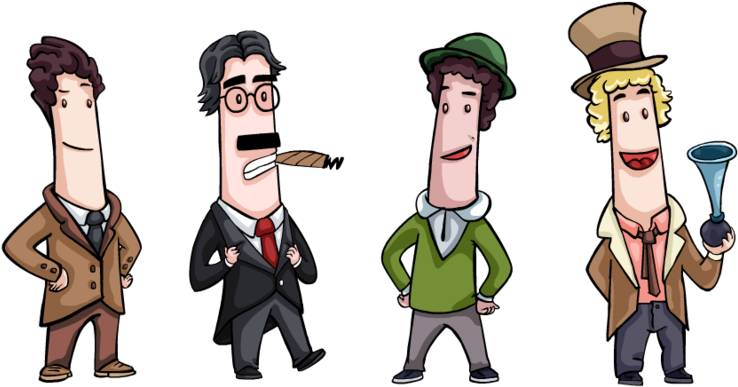 Caricaturas De Personajes Famosos (852x568), Png Download