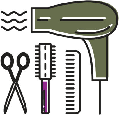 Hairsuppliesicon-01 (1000x663), Png Download
