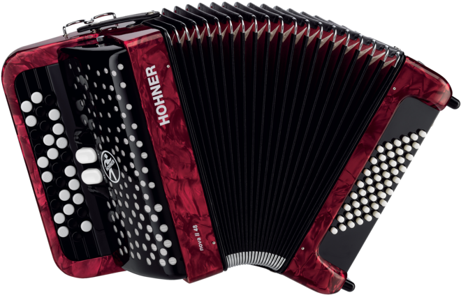 Hohner Nova Ii 48 Pearl Red, B-stepped (700x700), Png Download