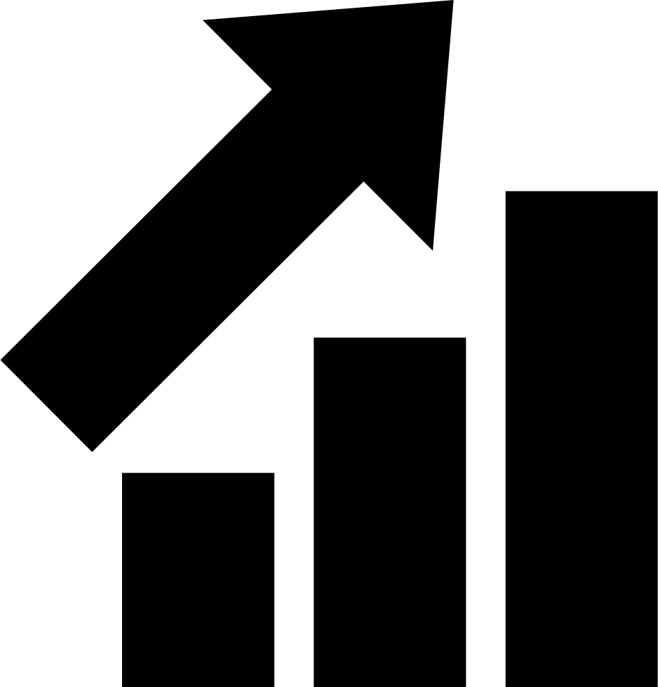 Bars Graphic With Ascendant Arrow Comments (938x980), Png Download