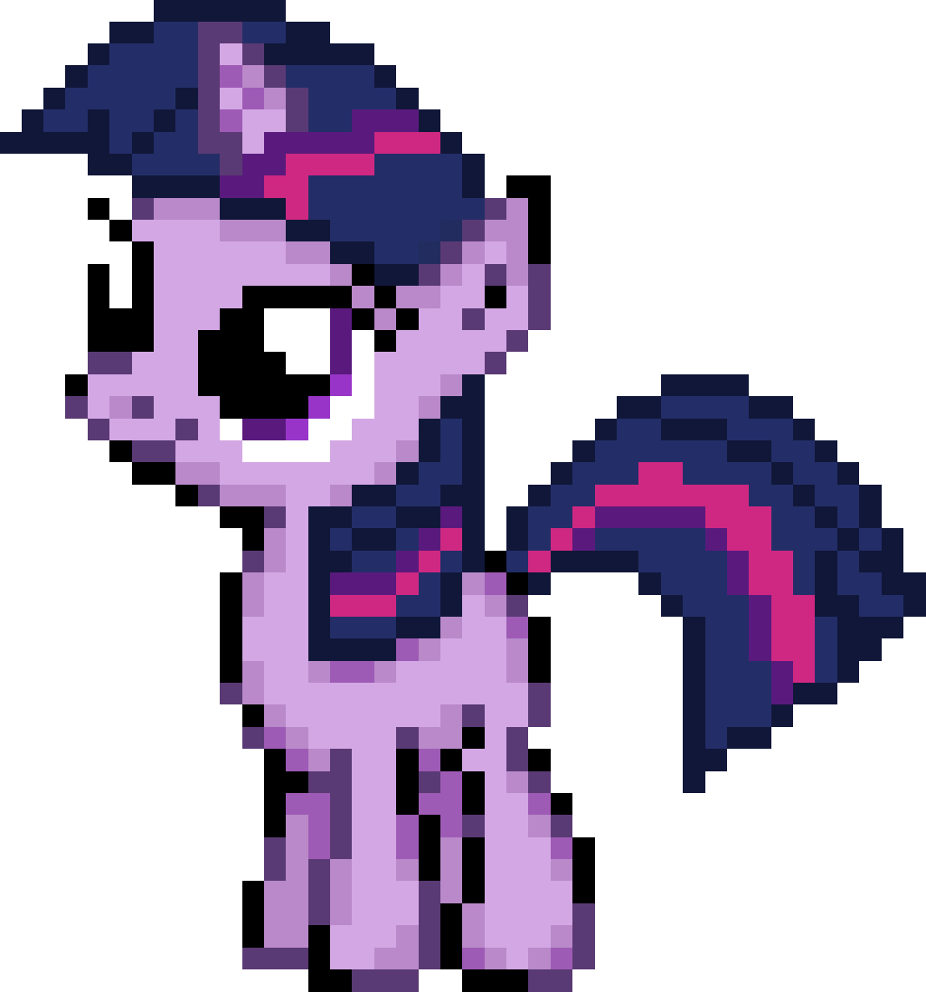 Drawn Pixel Art Unicorn (1024x1097), Png Download