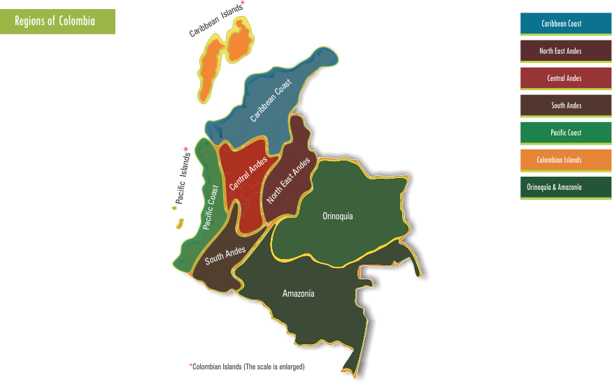 Mapa Colombian Hostels (875x550), Png Download