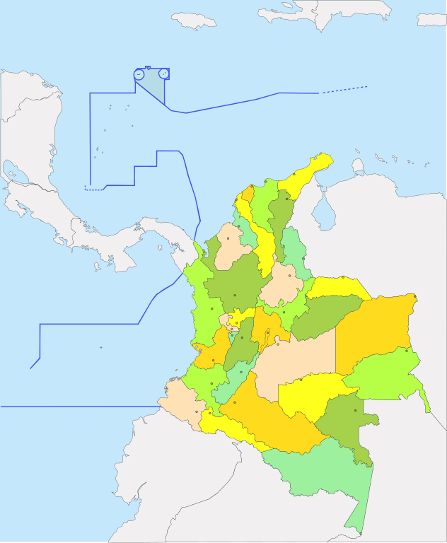 Division Politica Colombia (632x768), Png Download