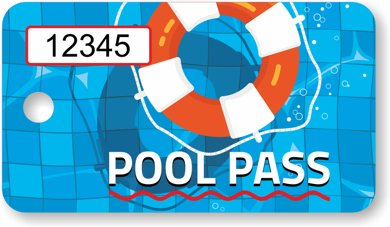 Pool Pass In Rectangular Shape, Lifesaver Print (800x465), Png Download