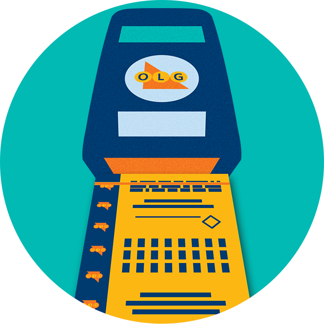 Download An Olg Lottery Scanner Scanning A Ticket Full Size PNG Image